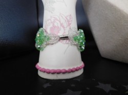green pink bracelet end